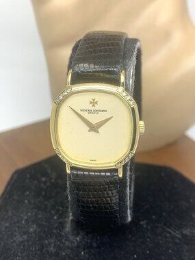 Vacheron Constatin Women's Watch 18K Yellow Gold Case Diamond Swiss Manual 1960